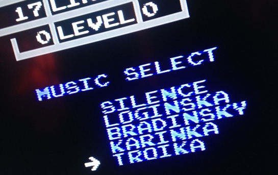 Tetris Famicom pirate music select