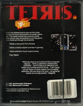 C64 - Tetris big box back