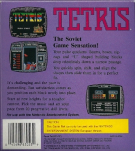 NES - Tetris small box back