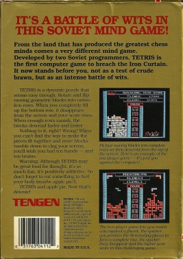 NES - Tengen Tetris back