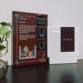 White NES cartrdige Dushlan Tetris