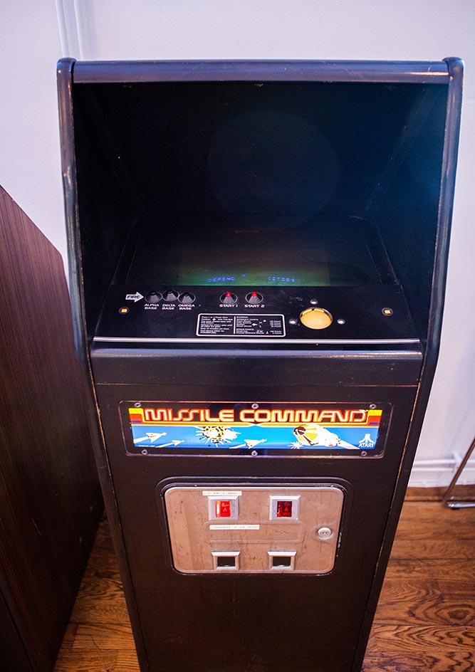 Missile Command arcade cabinet